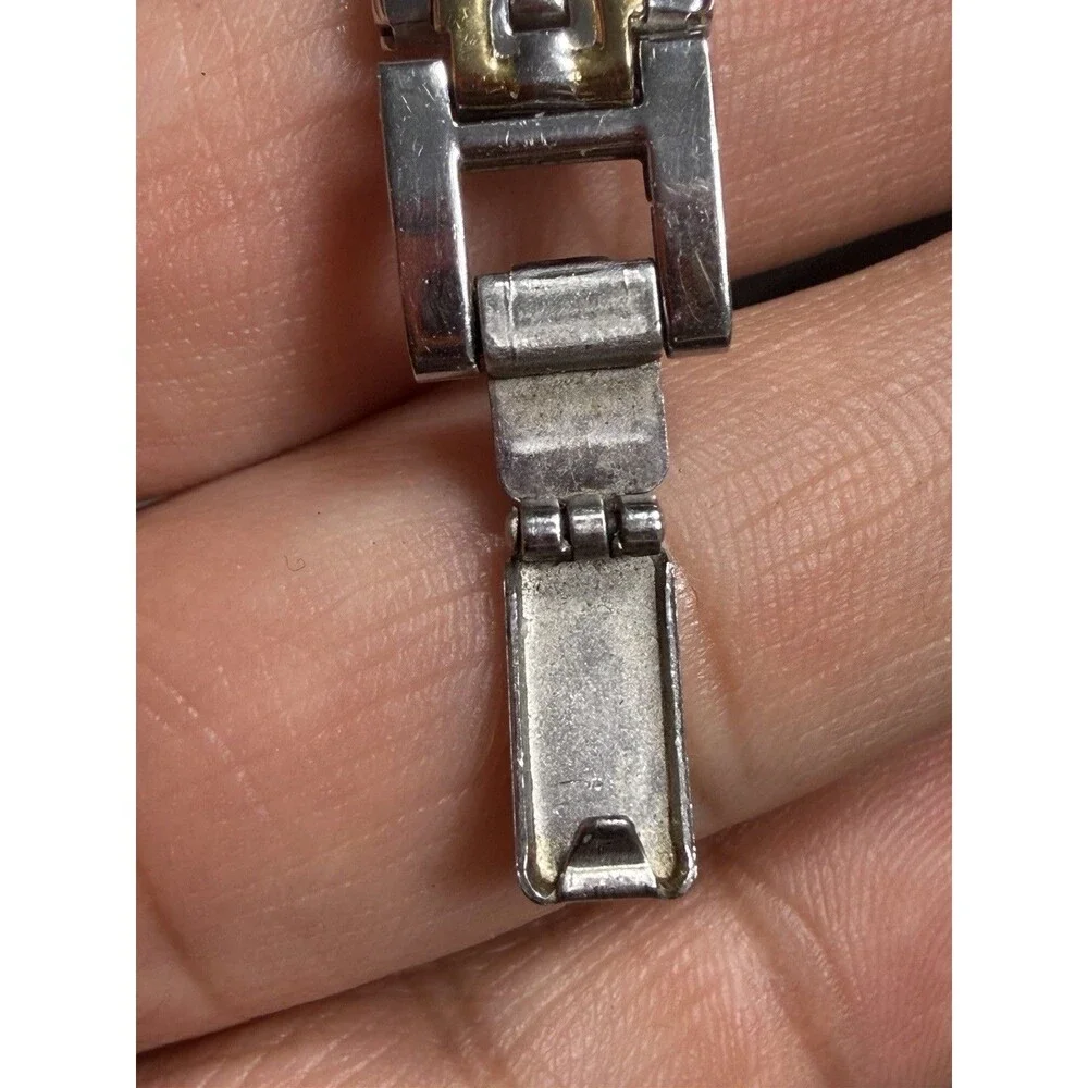 Vintage Seiko 2E20-7289 Ladies Two Tone Rectangular Quartz Watch Fresh Battery